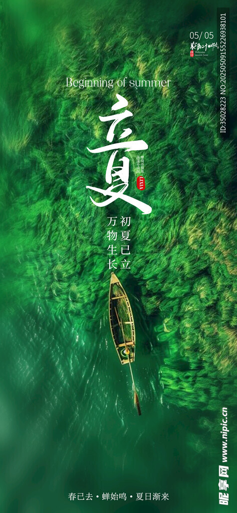 绿意盎然的立夏时节海报