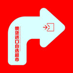 俄货进口商品超市指示牌