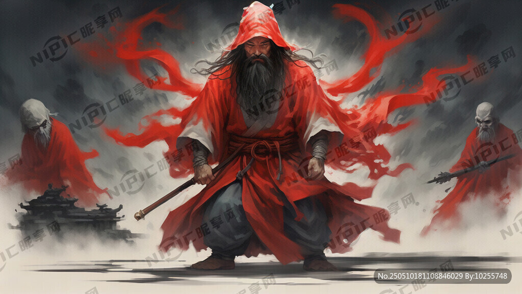 掌管三界的红法判官 红的络腮胡
