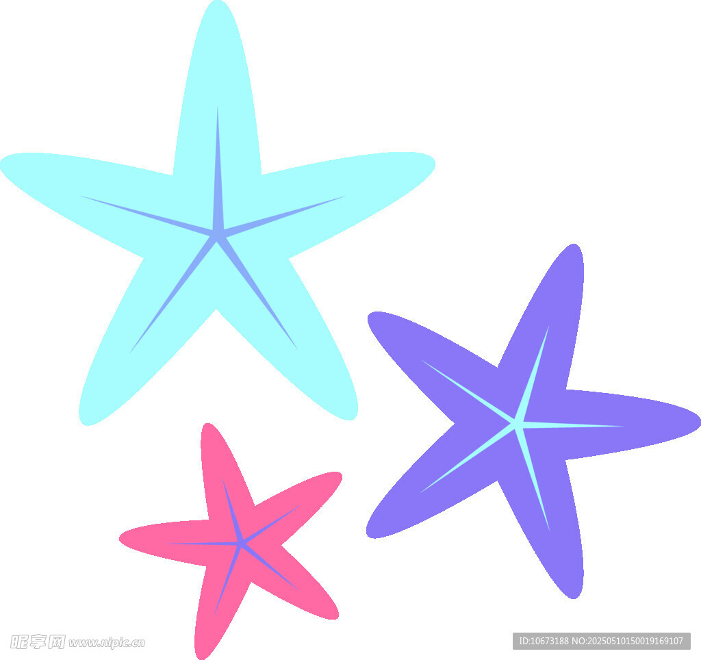 多彩海星插画