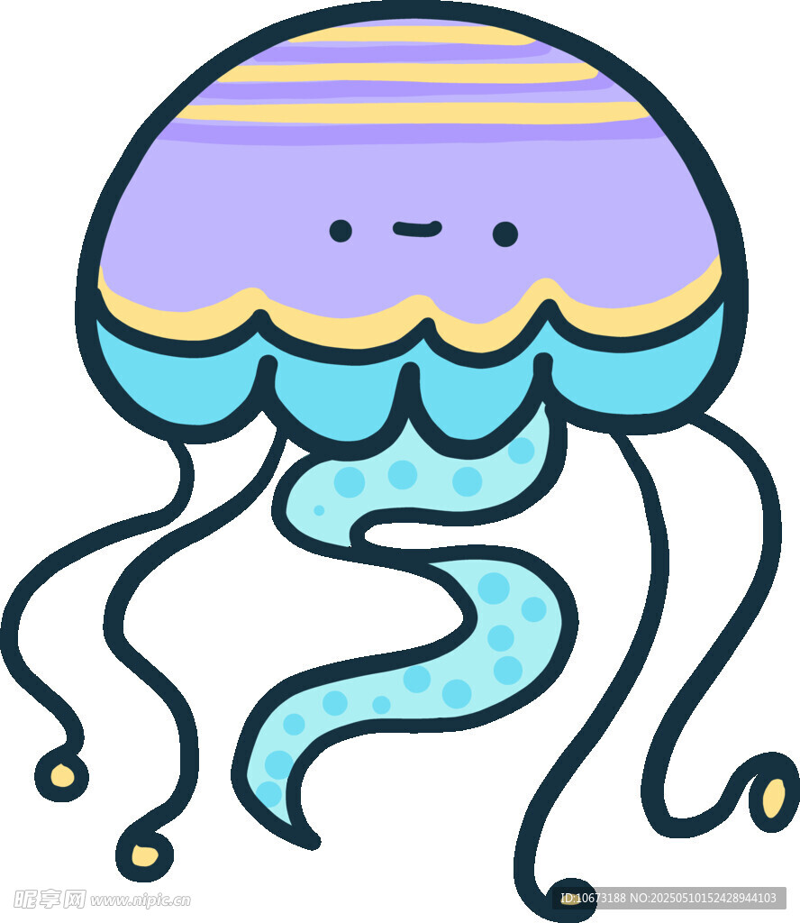 可爱卡通水母形象设计