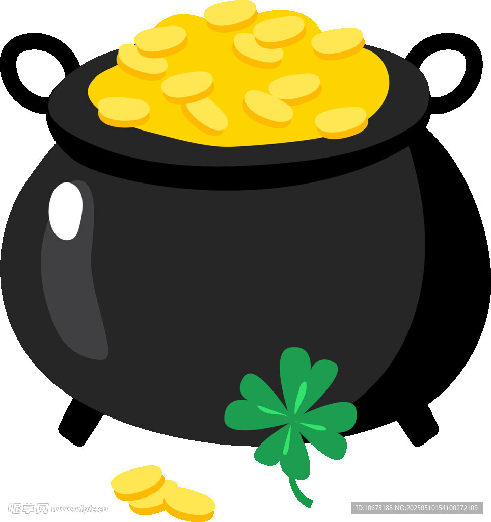 金罐金币与幸运四叶草