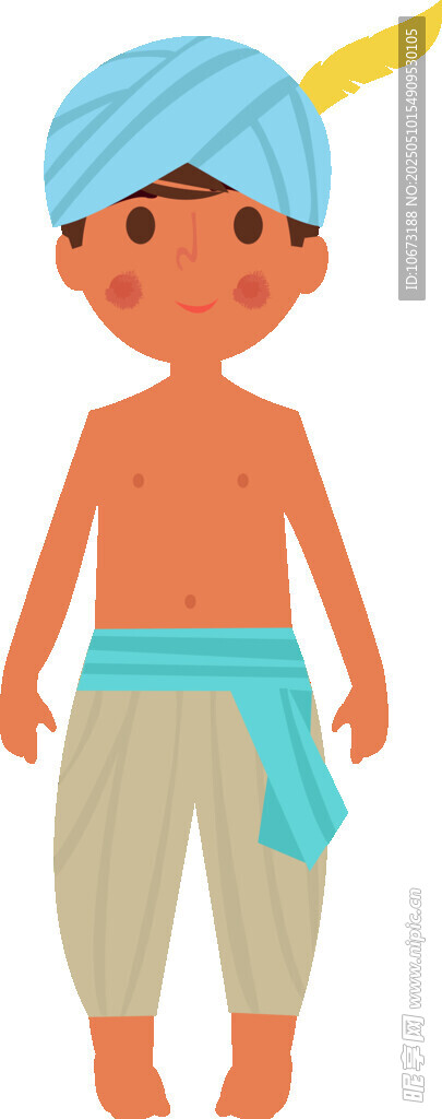穿着传统服饰的小男孩