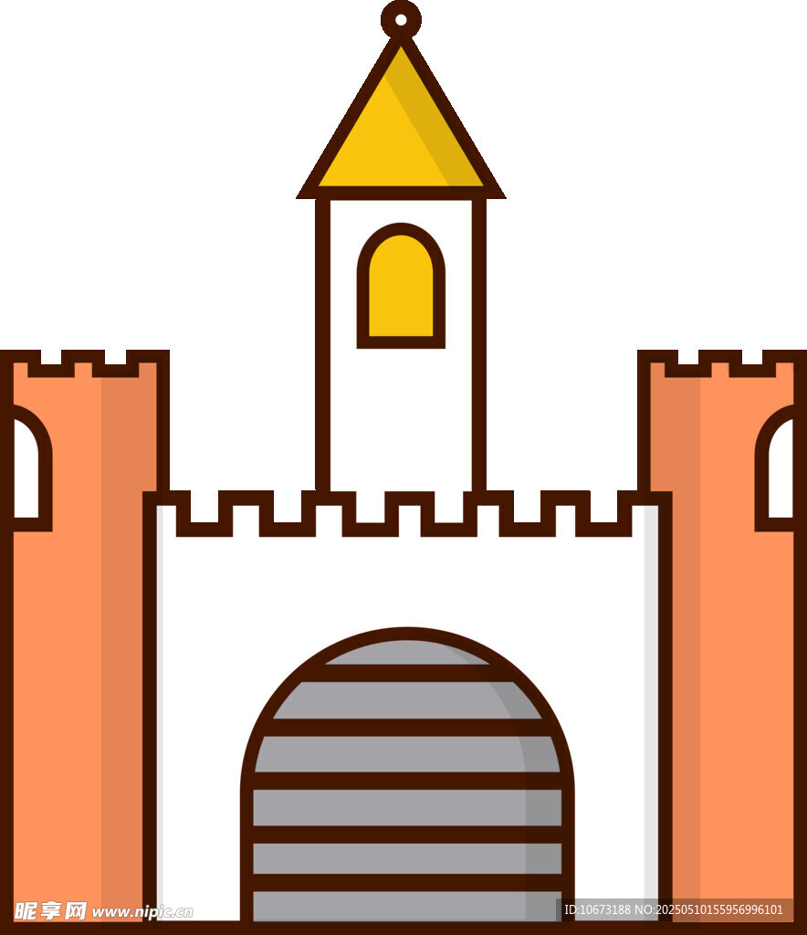 卡通风格城堡建筑