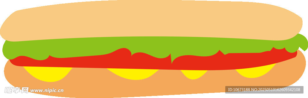 美味热狗插画