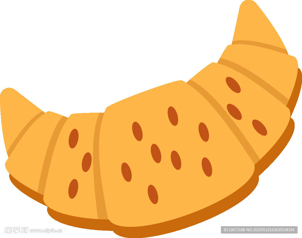 美味牛角面包插画