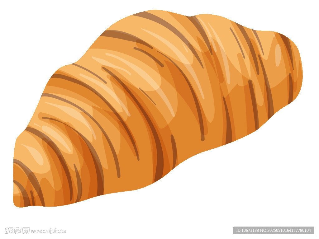 美味牛角面包插画