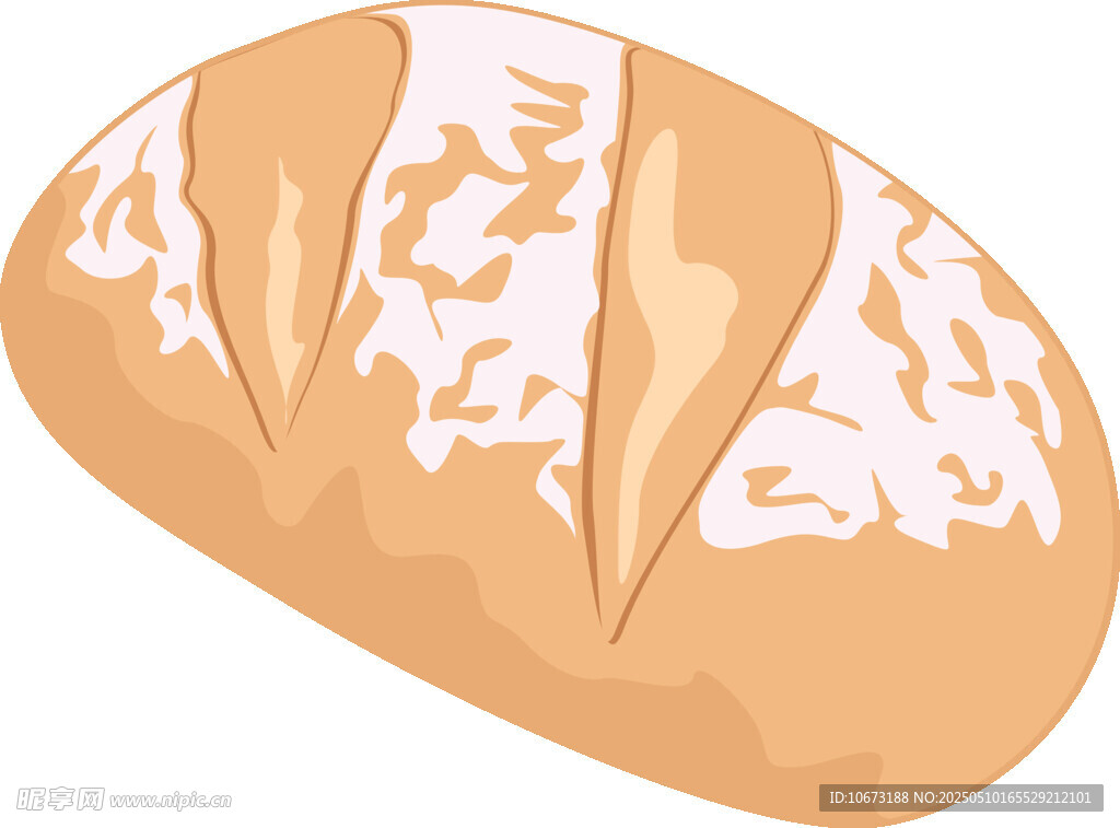 美味条纹面包插画