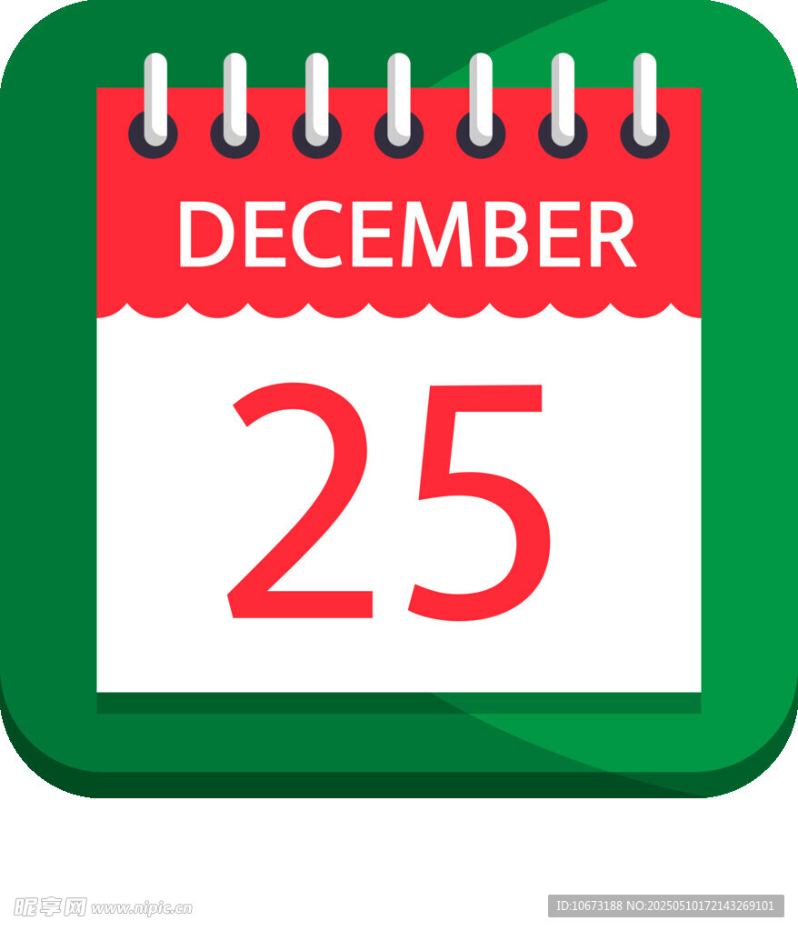 12月25日日历图标