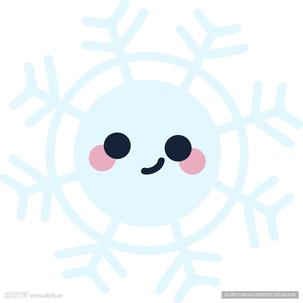 可爱雪花卡通形象