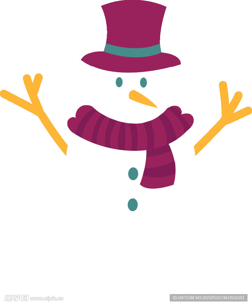 可爱雪人插画