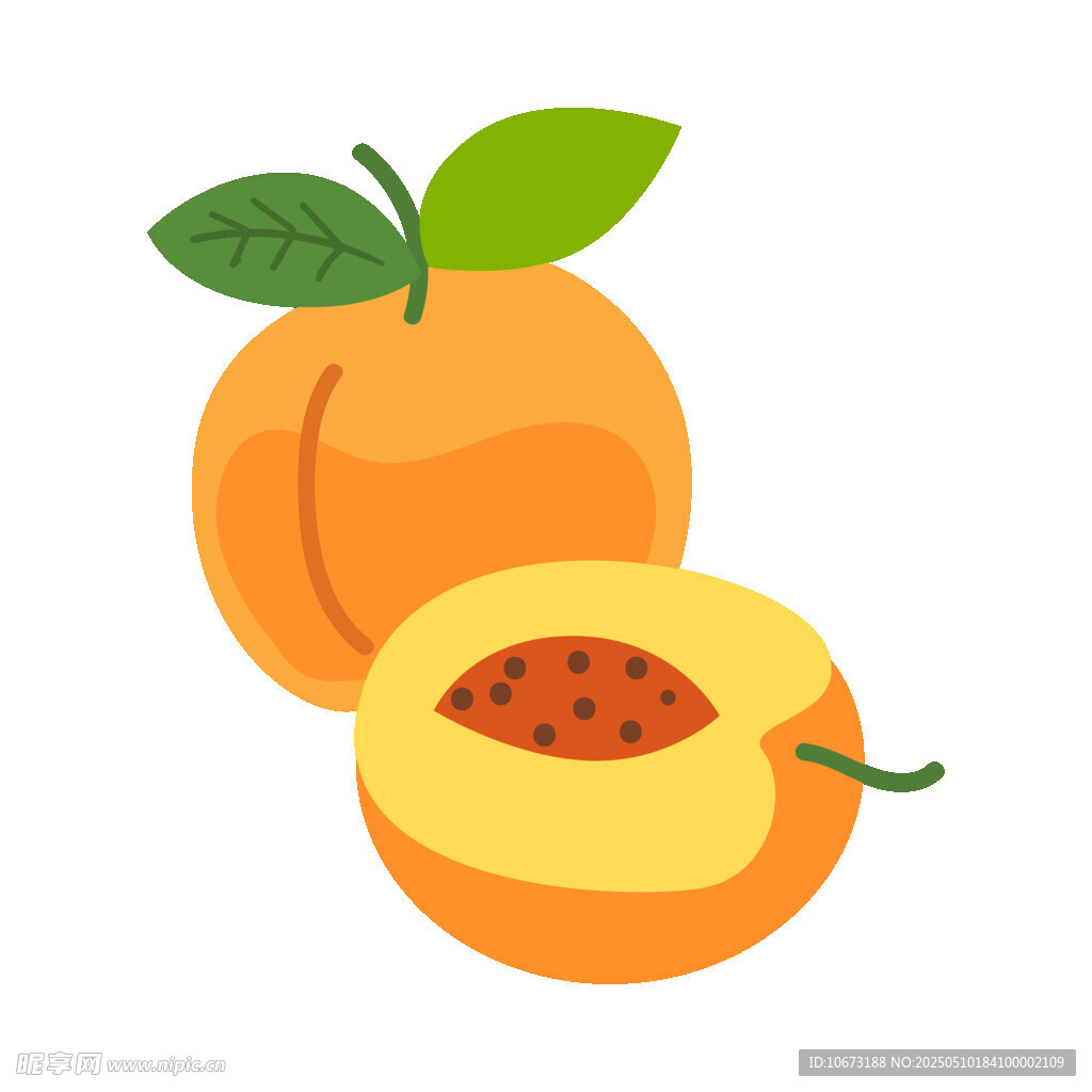 新鲜桃子插画