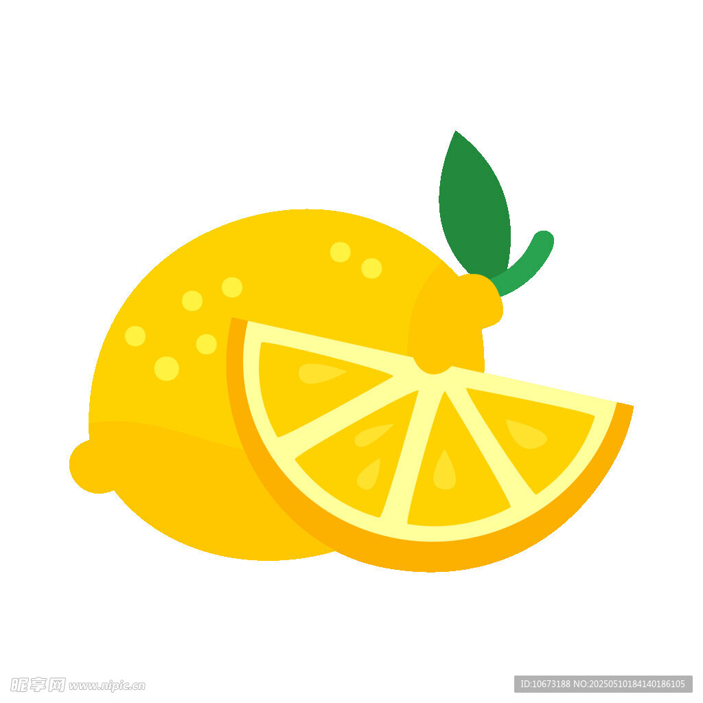 新鲜柠檬插画