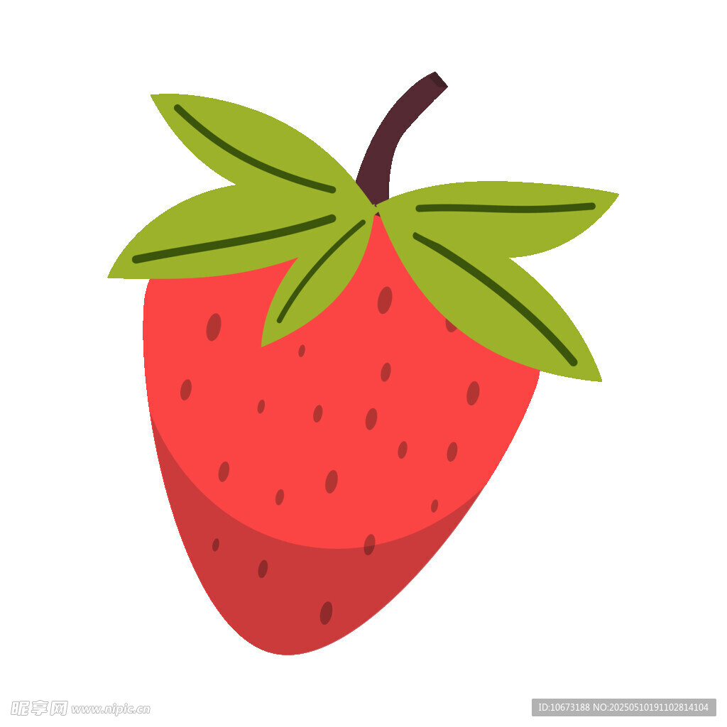 可爱卡通草莓插画