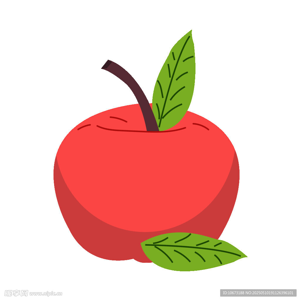 红苹果插画