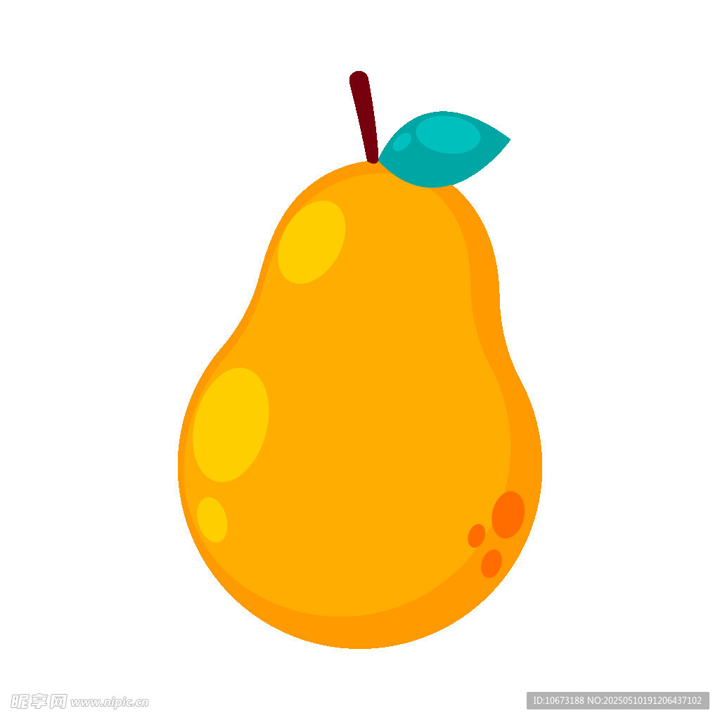 卡通黄梨插画