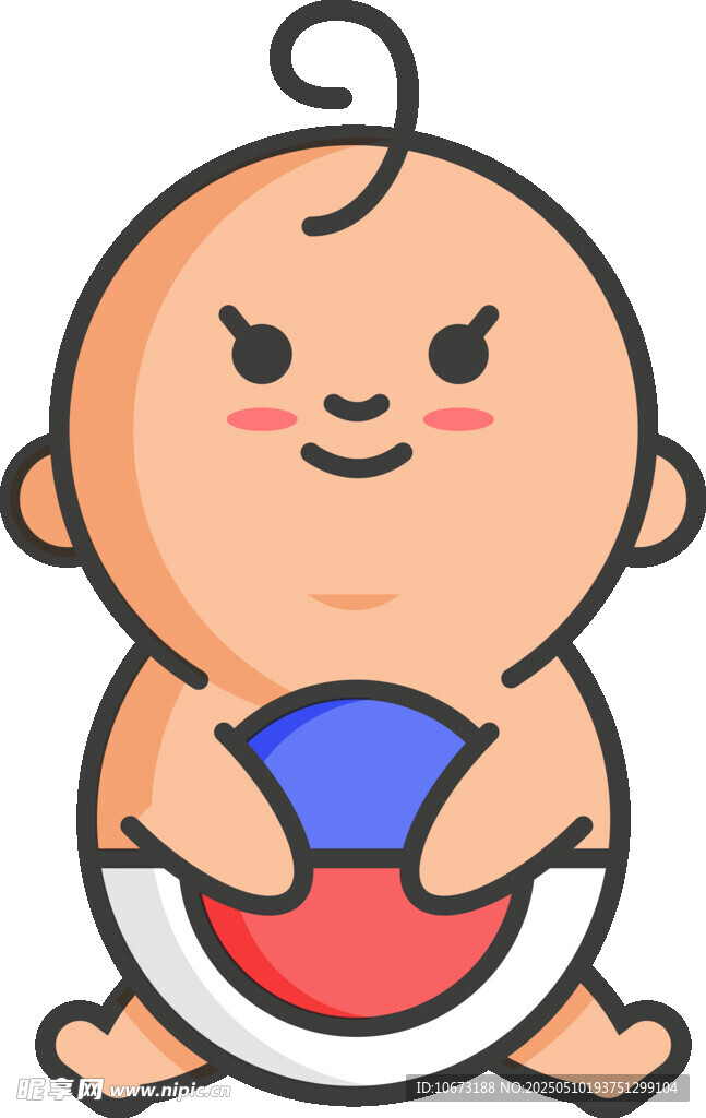 可爱宝宝抱球玩耍