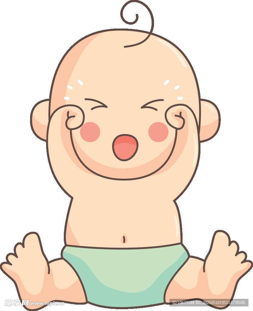 可爱婴儿开心坐立