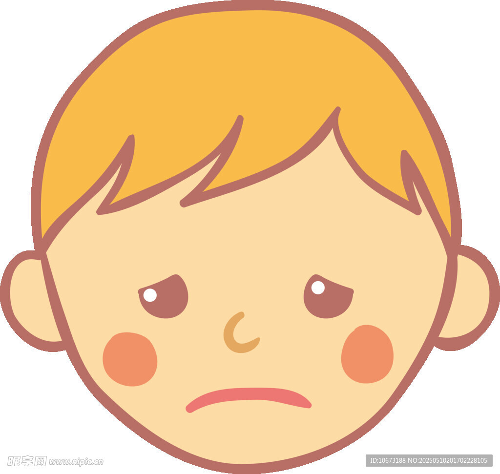 沮丧小男孩头像
