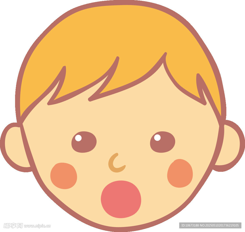 惊讶小男孩头像