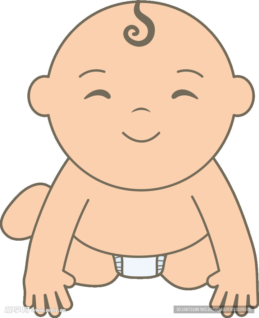 可爱爬行小婴儿
