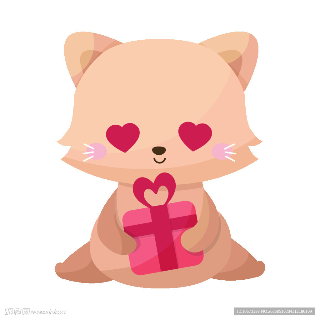 爱心小猫捧礼盒