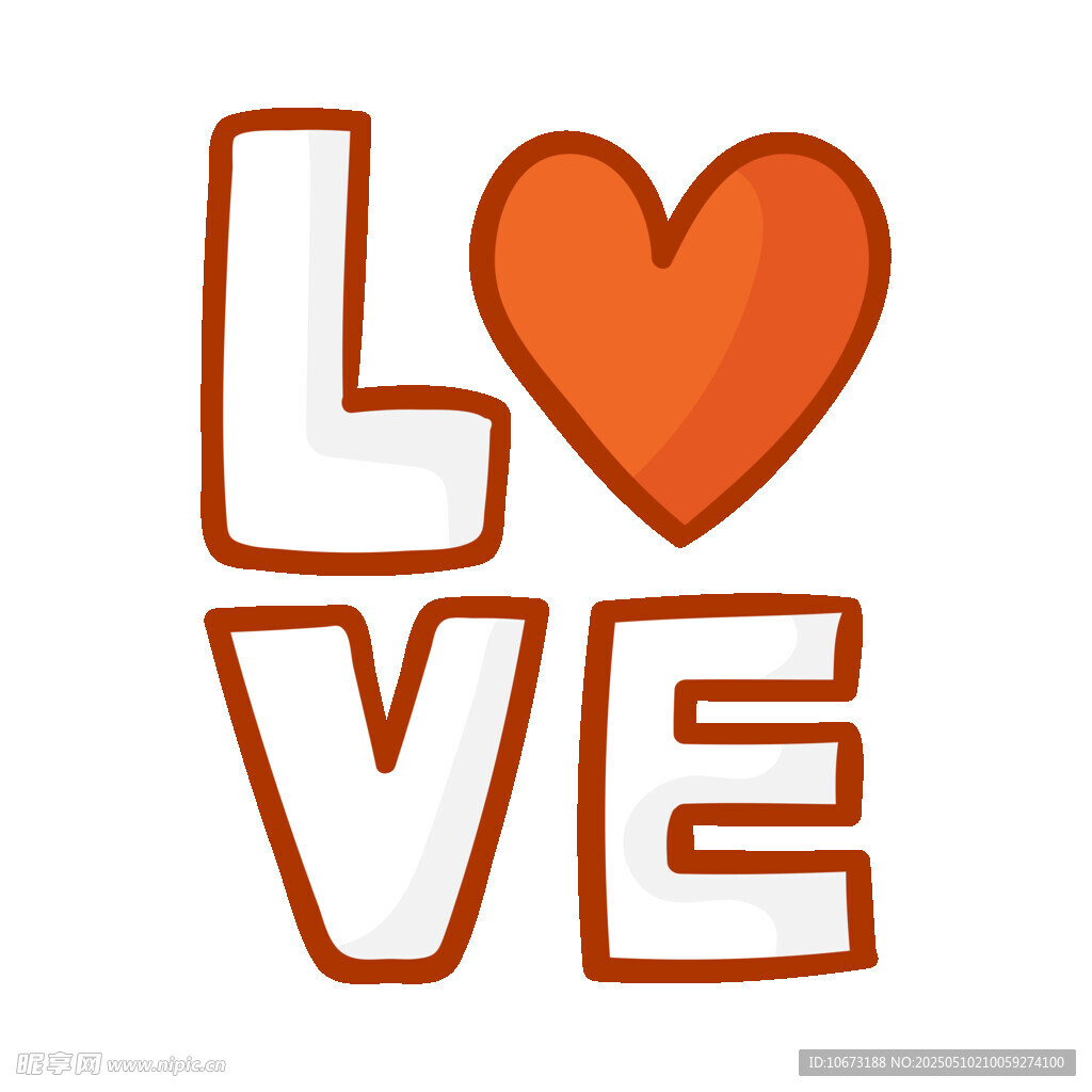 爱心组成的LOVE图案