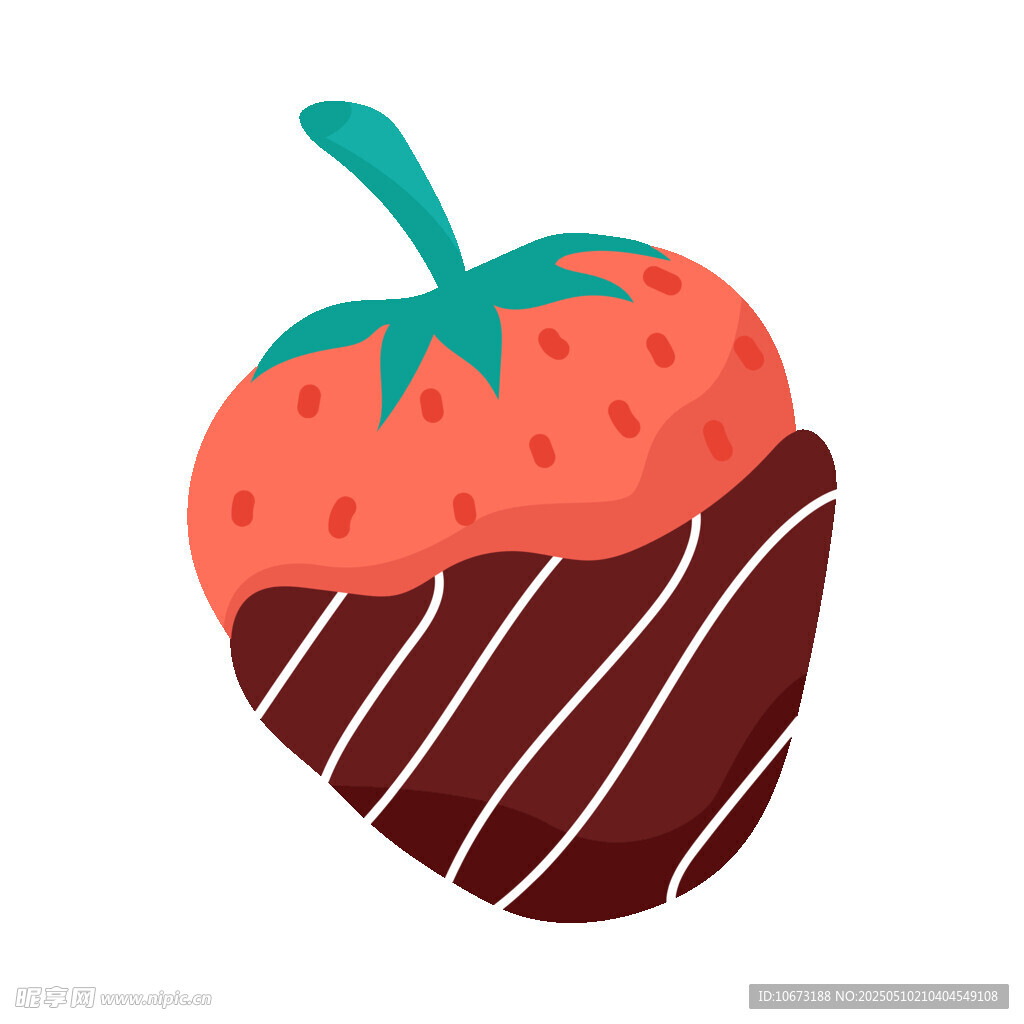 巧克力草莓插画