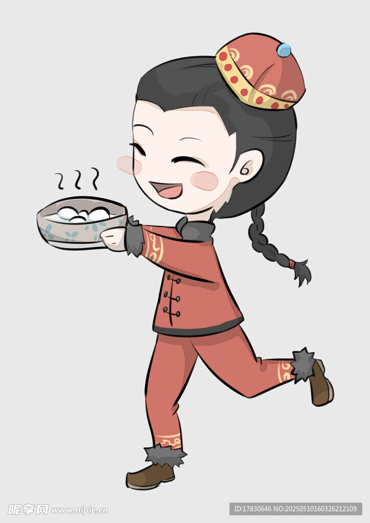 宫女端美食快跑