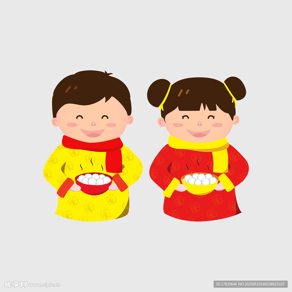 穿传统服饰的可爱孩童
