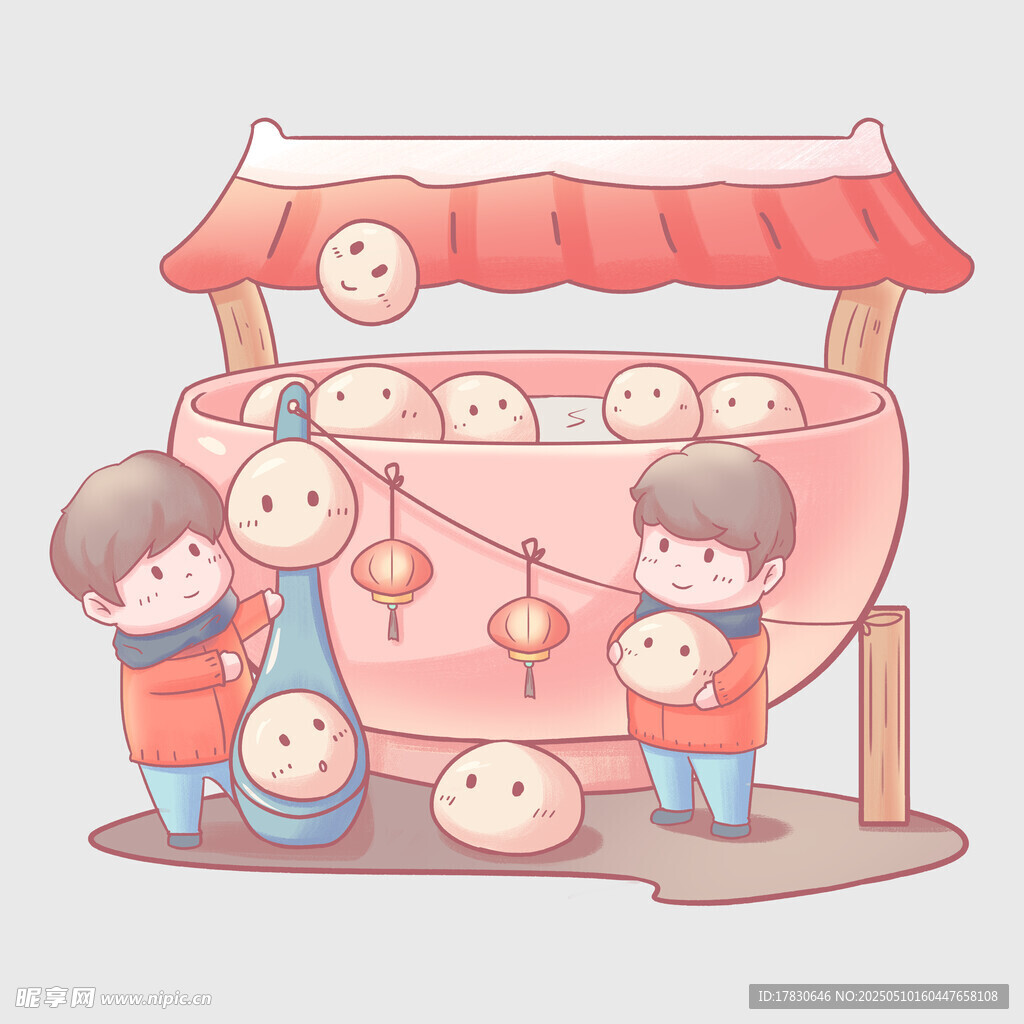 儿童围看传统小吃摊位
