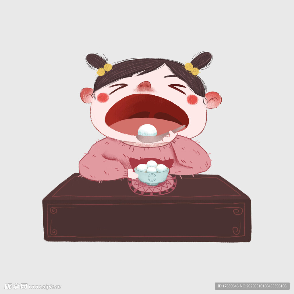 哭泣的古风卡通女孩