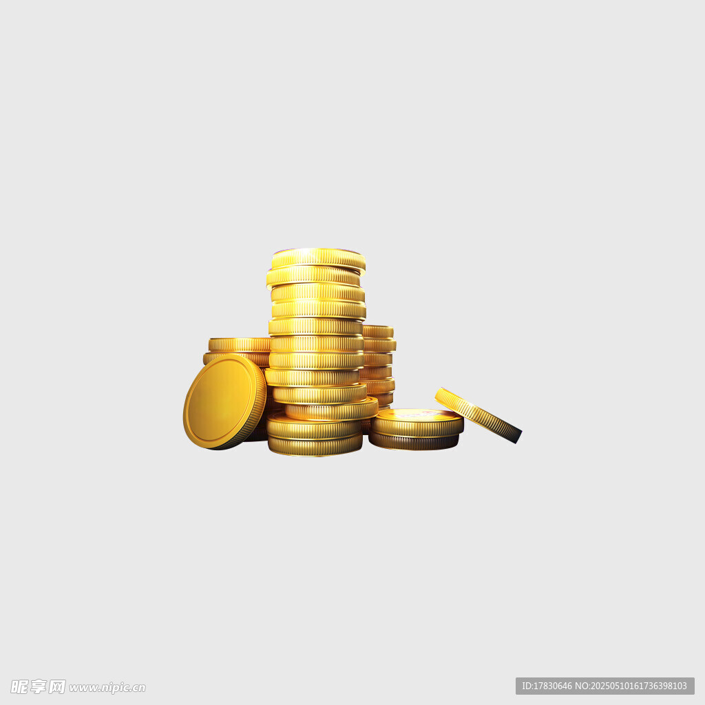 金币堆叠与钥匙
