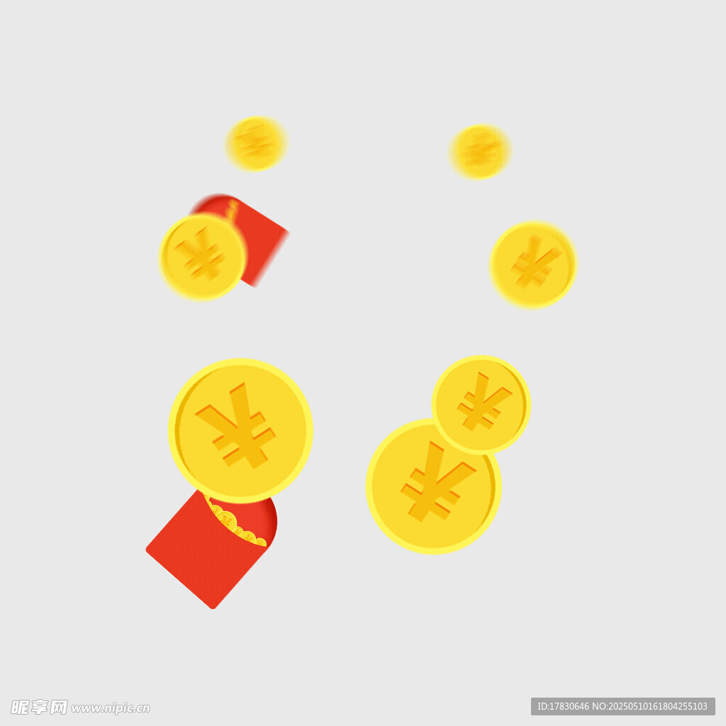红包金币散落场景