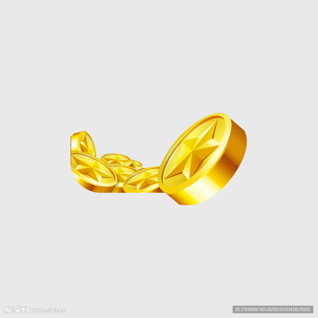 散落的金色硬币