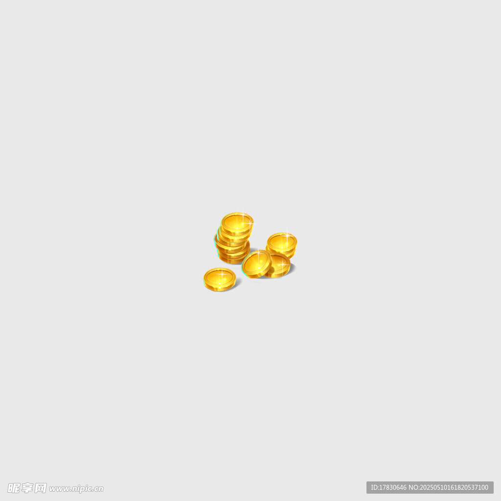 金色硬币散落画面
