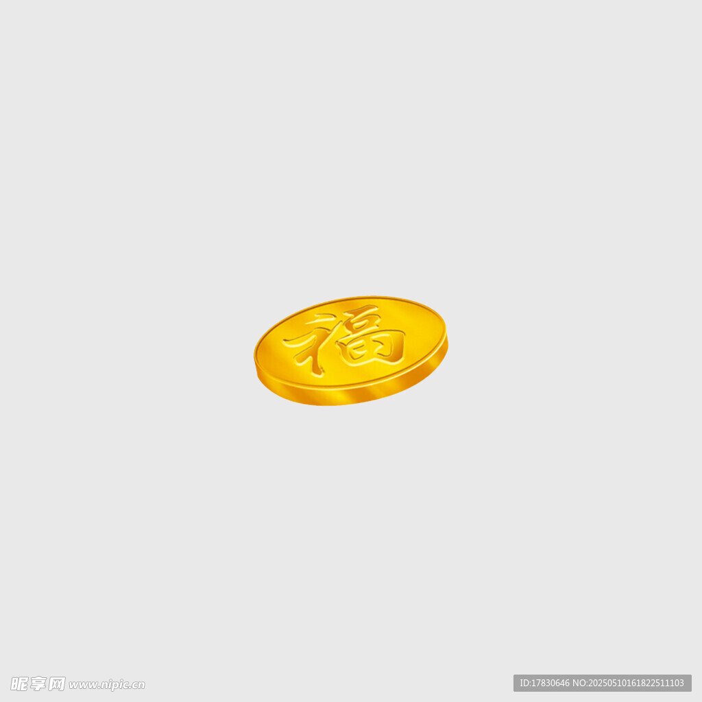 金色圆形硬币特写