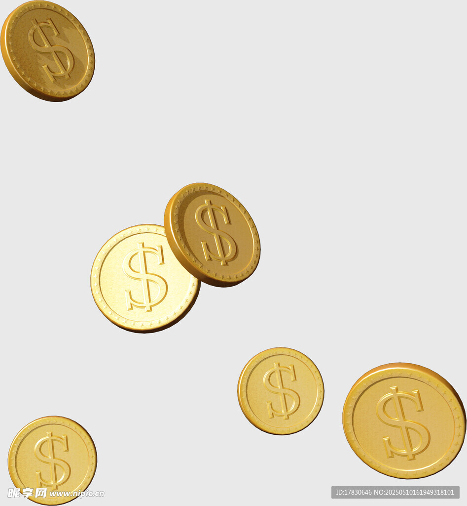 金币飘落展现财富意象