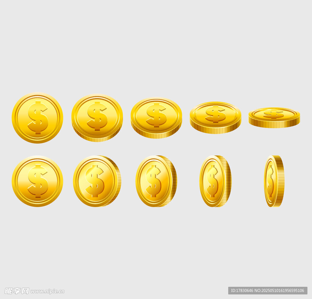金色金币展示