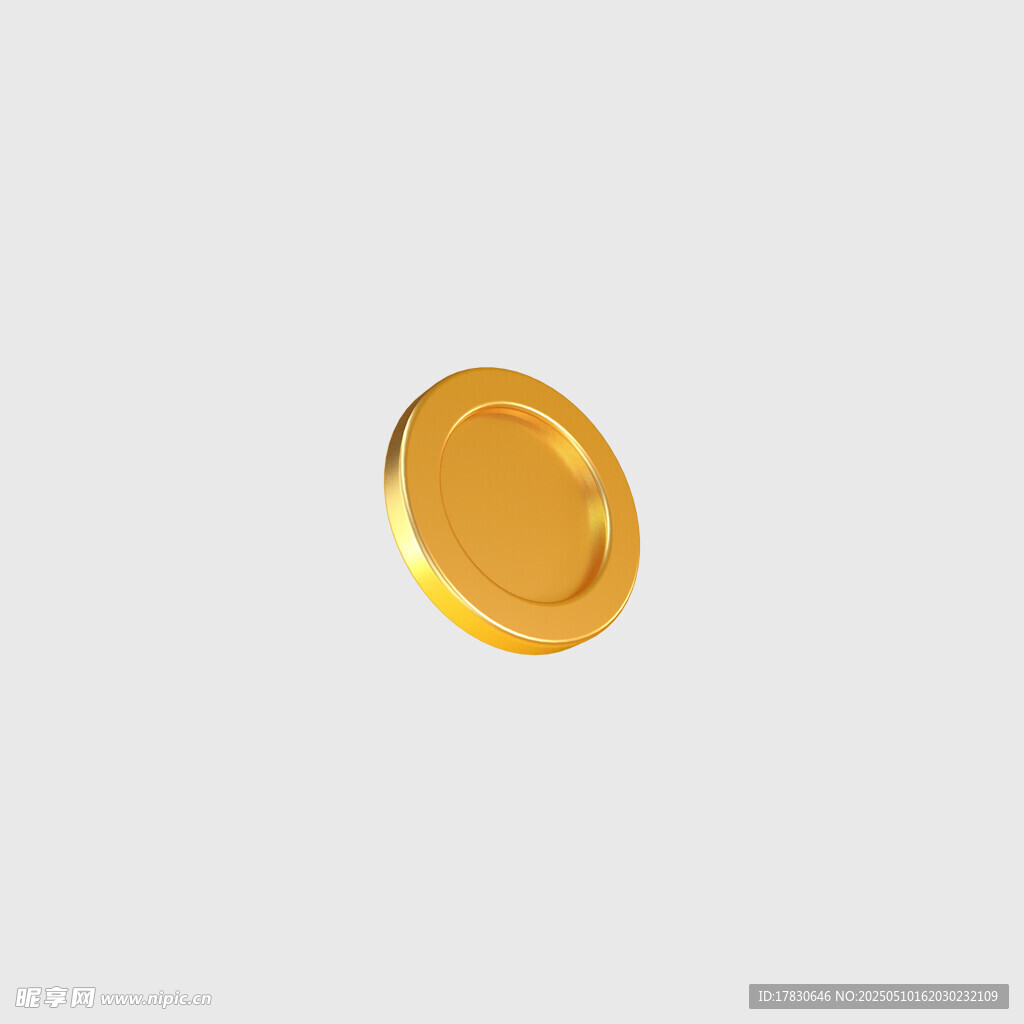 金色硬币悬浮图