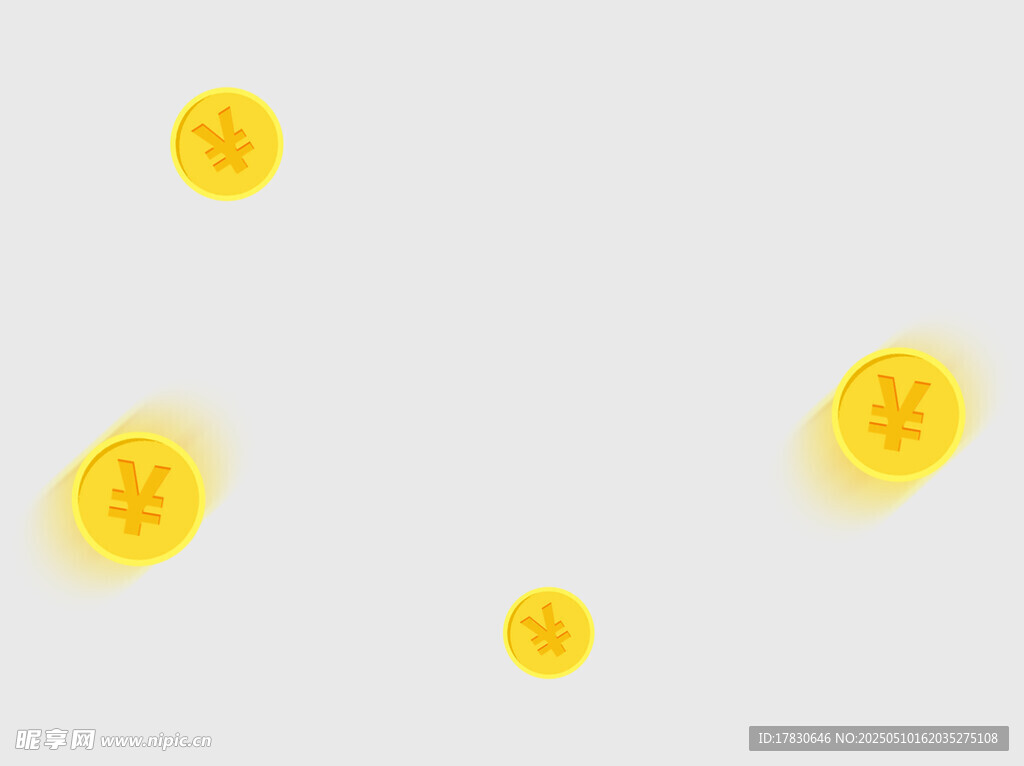 空中散落的金色硬币