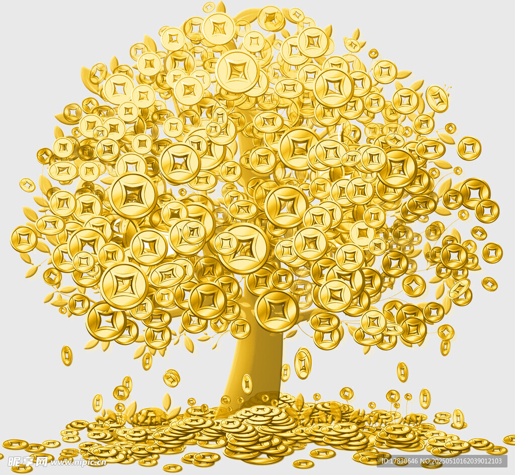 金色财富树 金币满枝