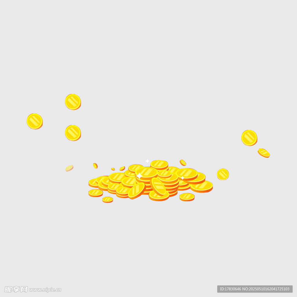 金币散落画面