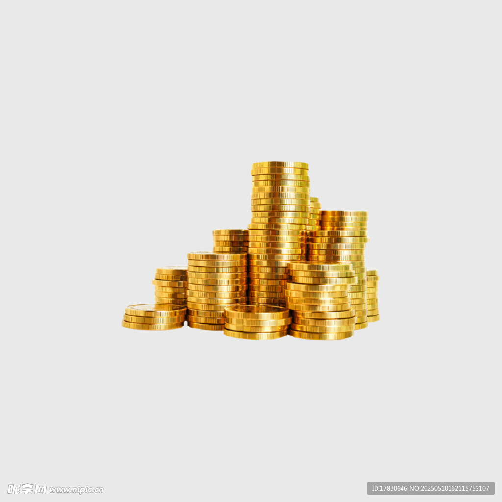 一堆金币堆叠