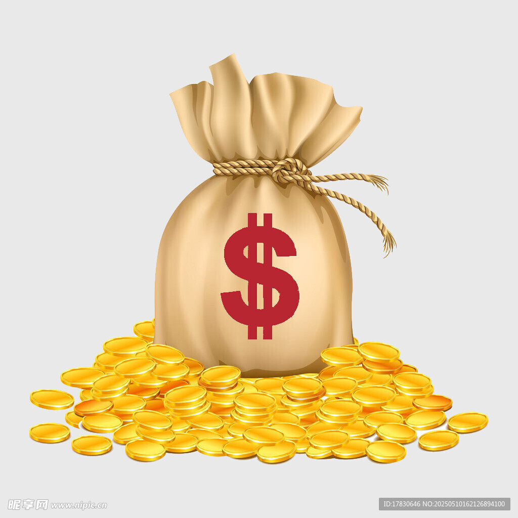钱袋旁堆满金币