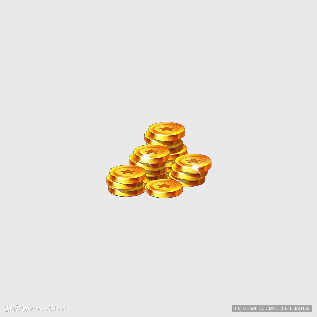 一堆金币堆叠