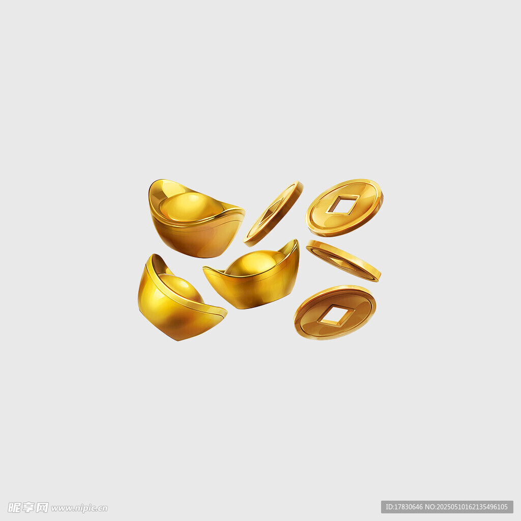 散落的金元宝