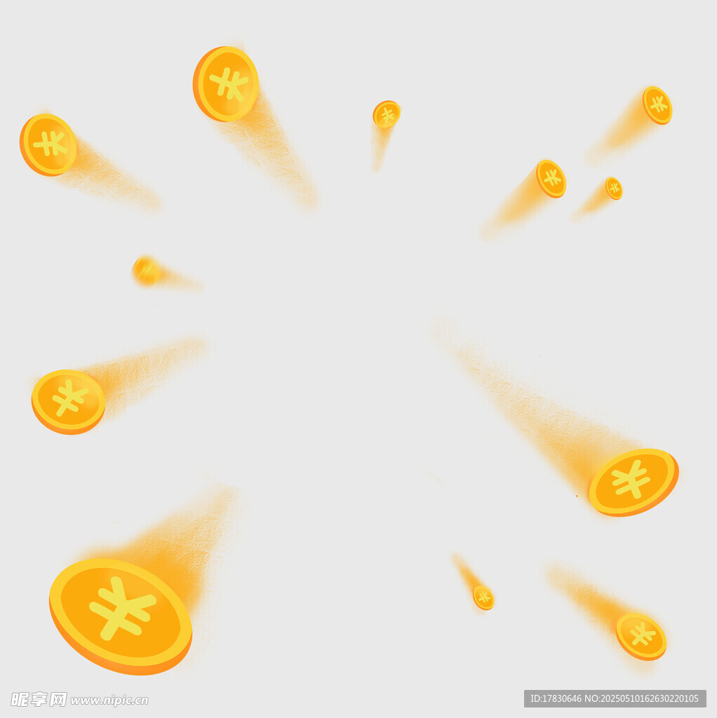 金币四散飞舞特效图