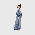 古风女子背影汉服形象