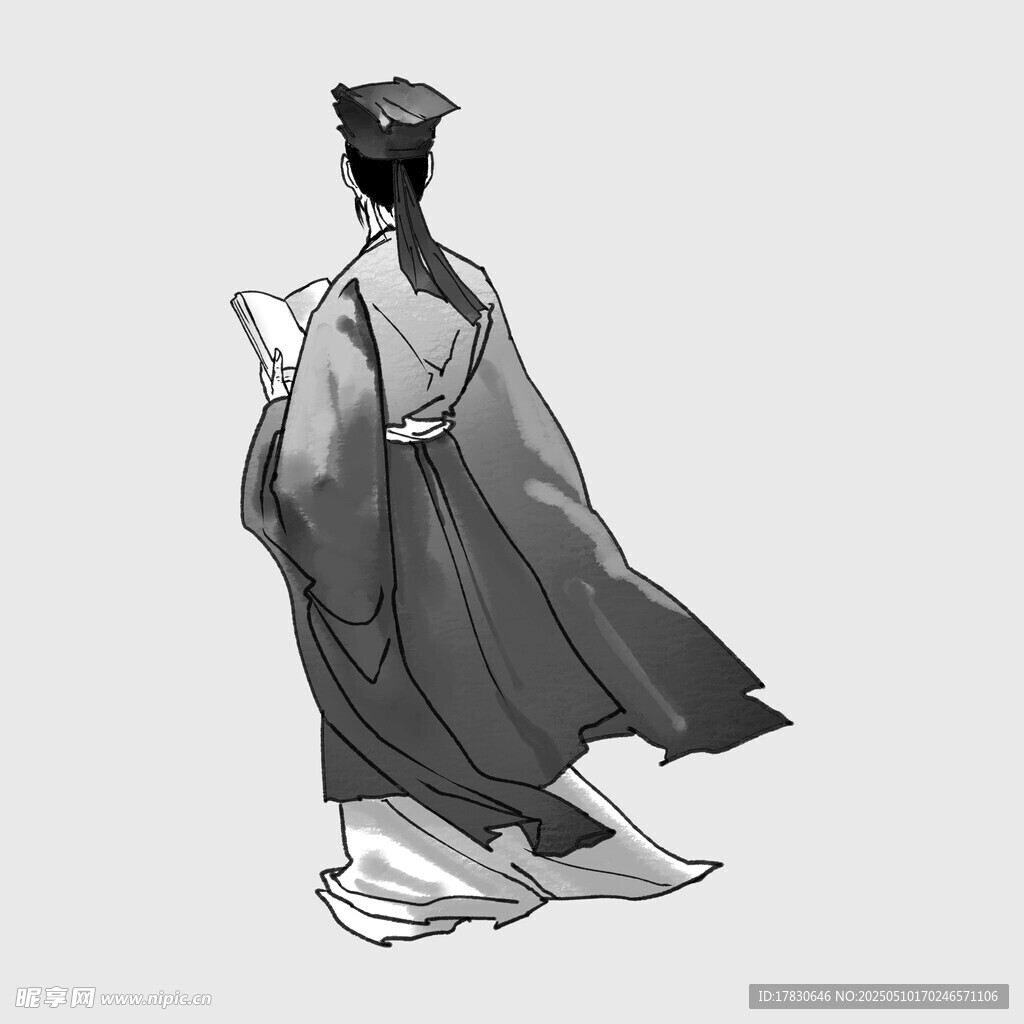 古风女子背影图